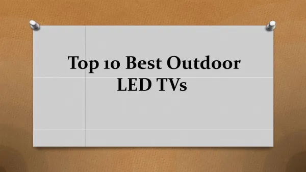 Top 10 best outdoor led tvs in 2018
