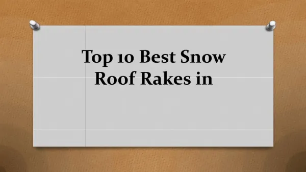 Top 10 best snow roof rakes
