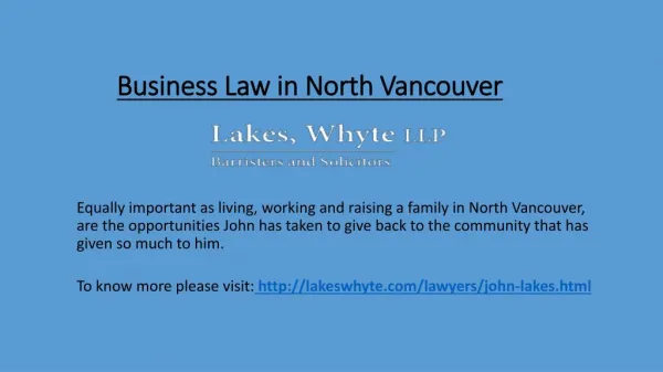 Business Law in North Vancouver