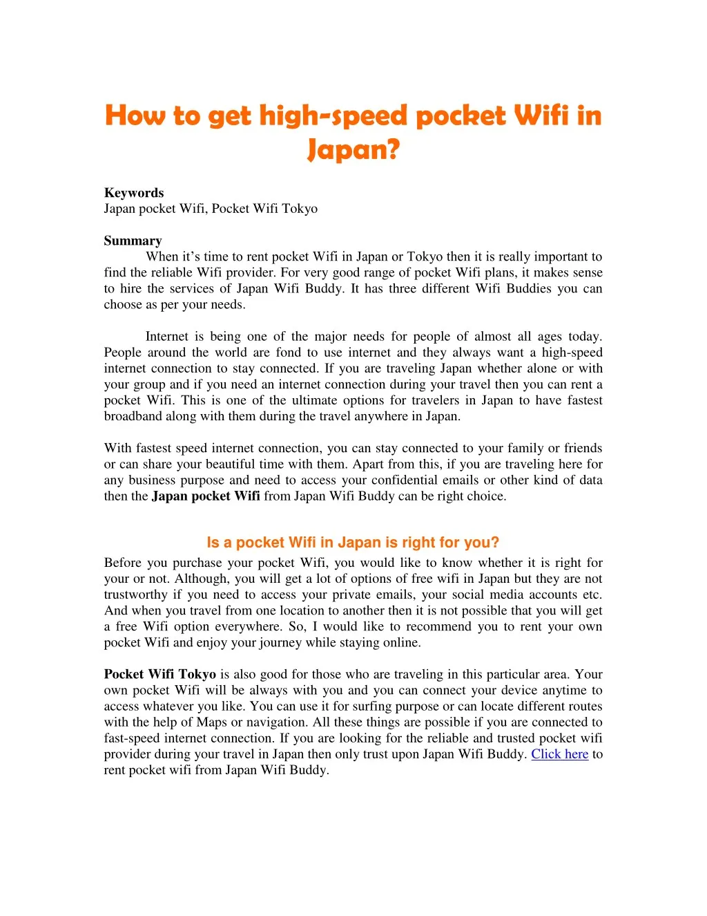 how to get high speed pocket wifi in japan