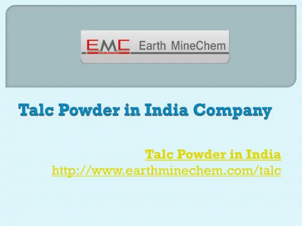 Talc Powder in India Company