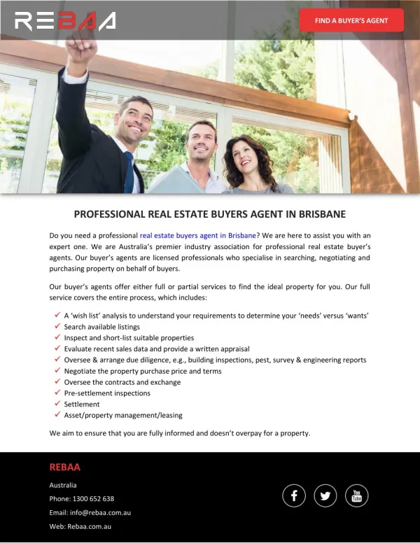 PROFESSIONAL REAL ESTATE BUYERS AGENT IN BRISBANE