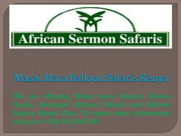 masai mara balloon safaris kenya
