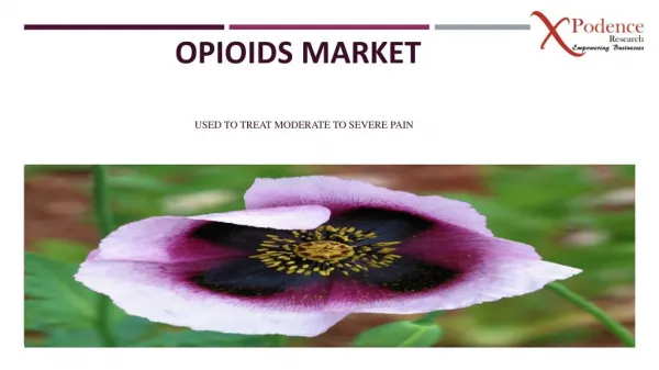 Explore Opioids Market Global forecast to 2025