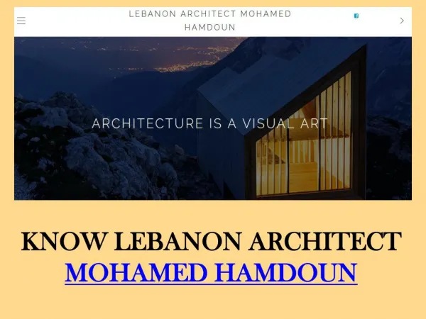 know lebanon architect mohamed hamdoun