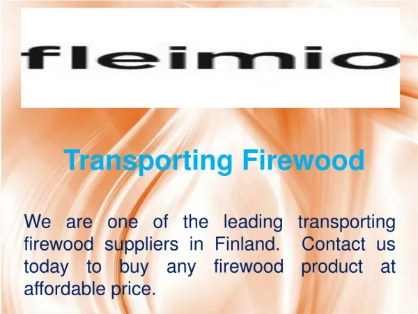 Transporting Firewood