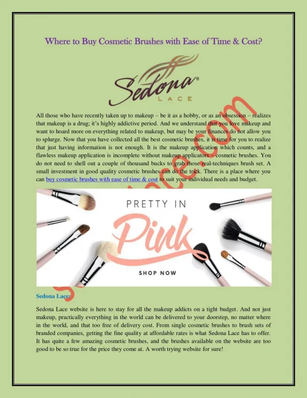 Find High-Quality Makeup Brush Sets at Sedonalace.com