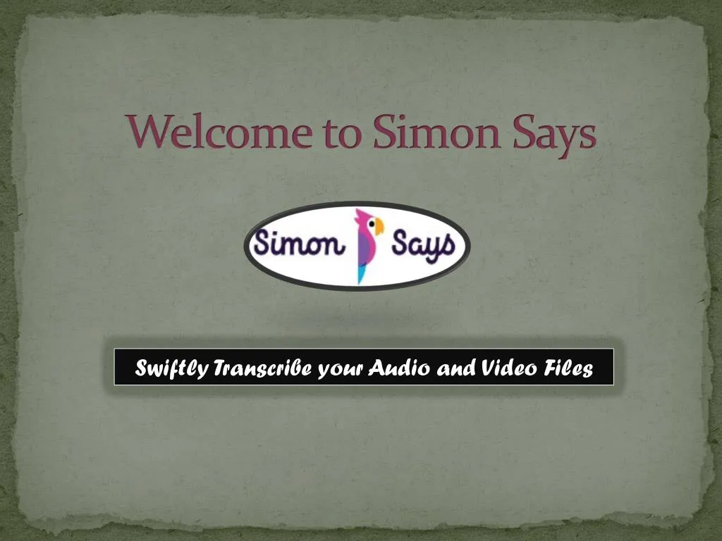 welcome to simon says