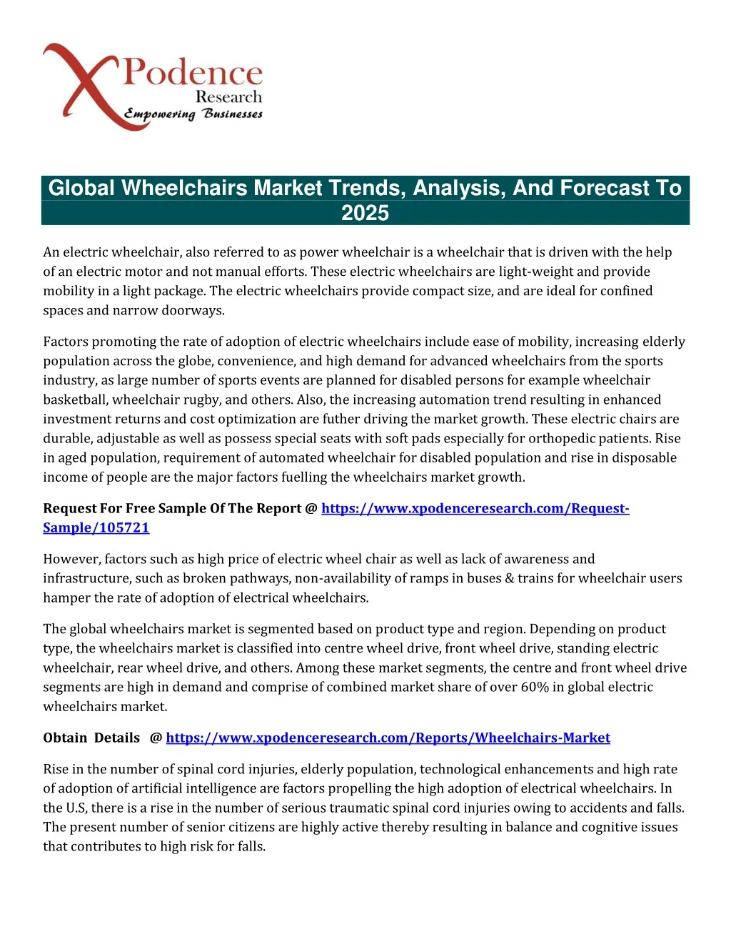 global wheelchairs market trends analysis