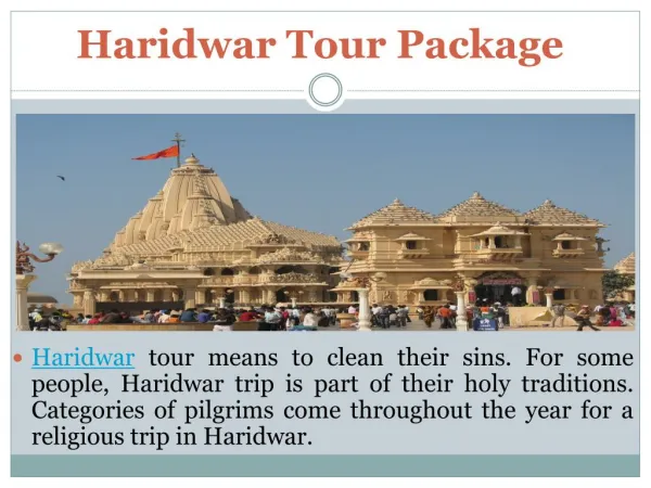 Haridwar Tour Package