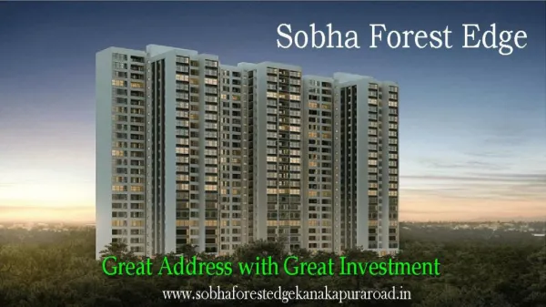 Sobha Forest Edge
