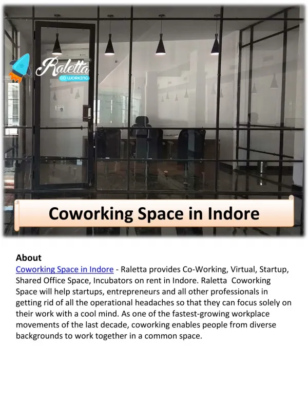 Raletta - Coworking In Indore