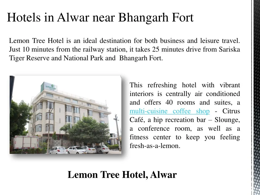 hotels in alwar near bhangarh fort