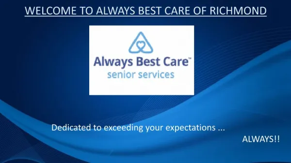 In Home Care Services Southside Richmond