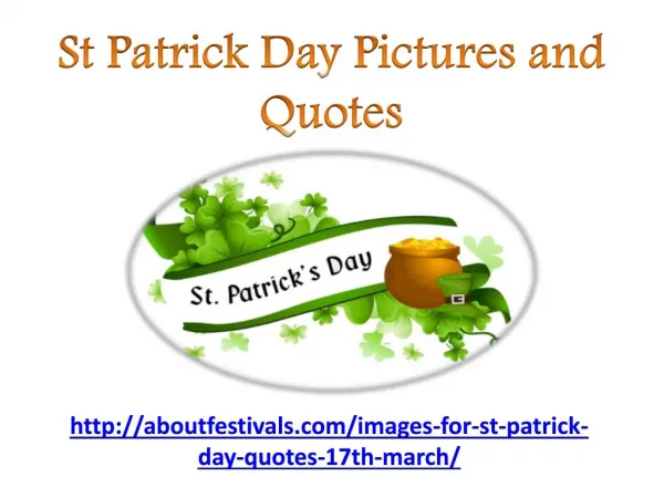 St Patrick Day Pictures and Quotes - aboutfestivals.com