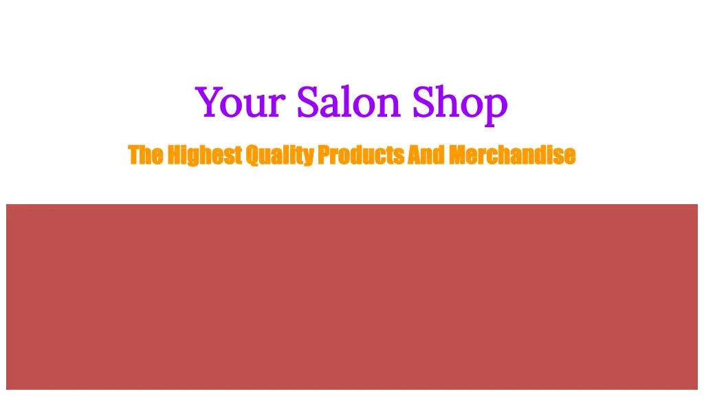 your salon shop