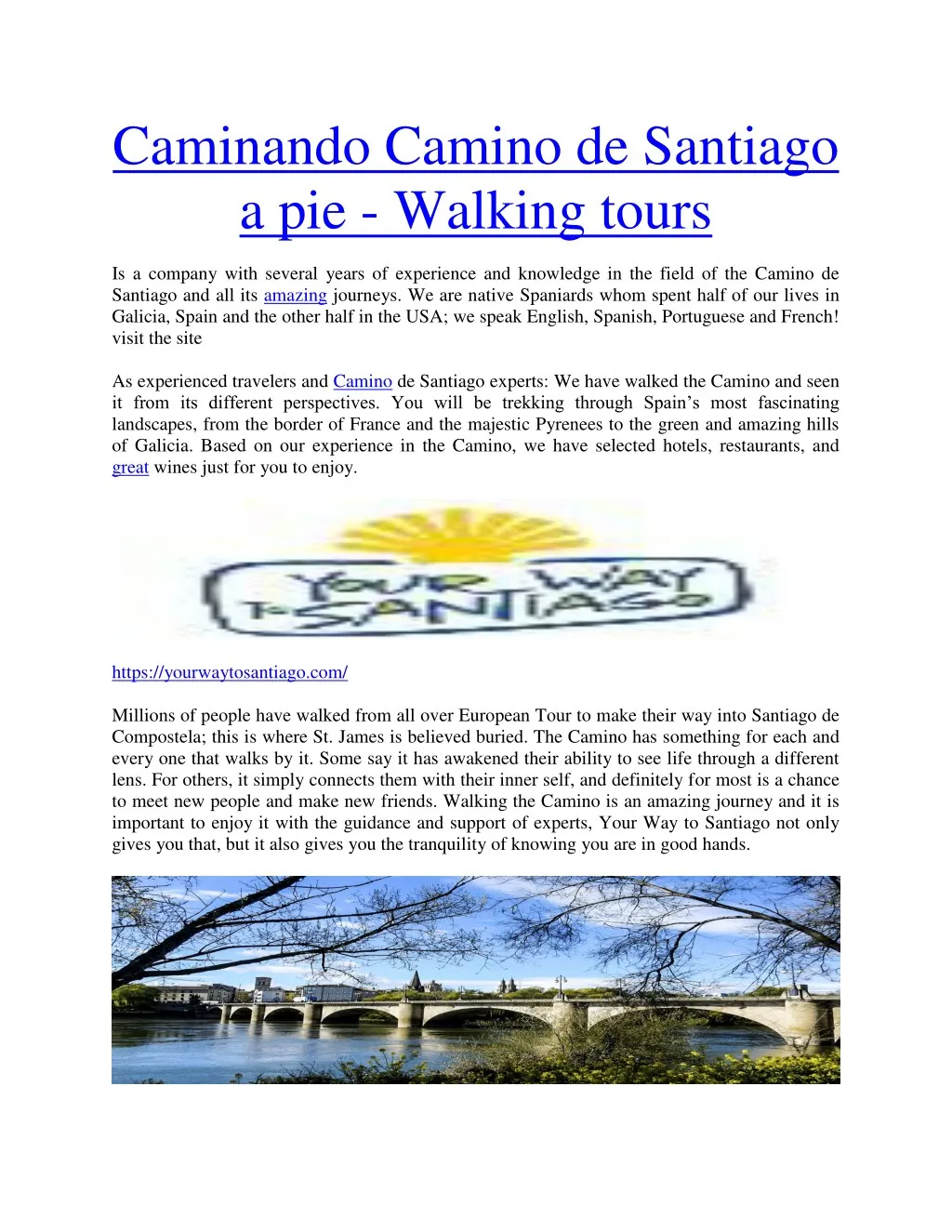 caminando camino de santiago a pie walking tours