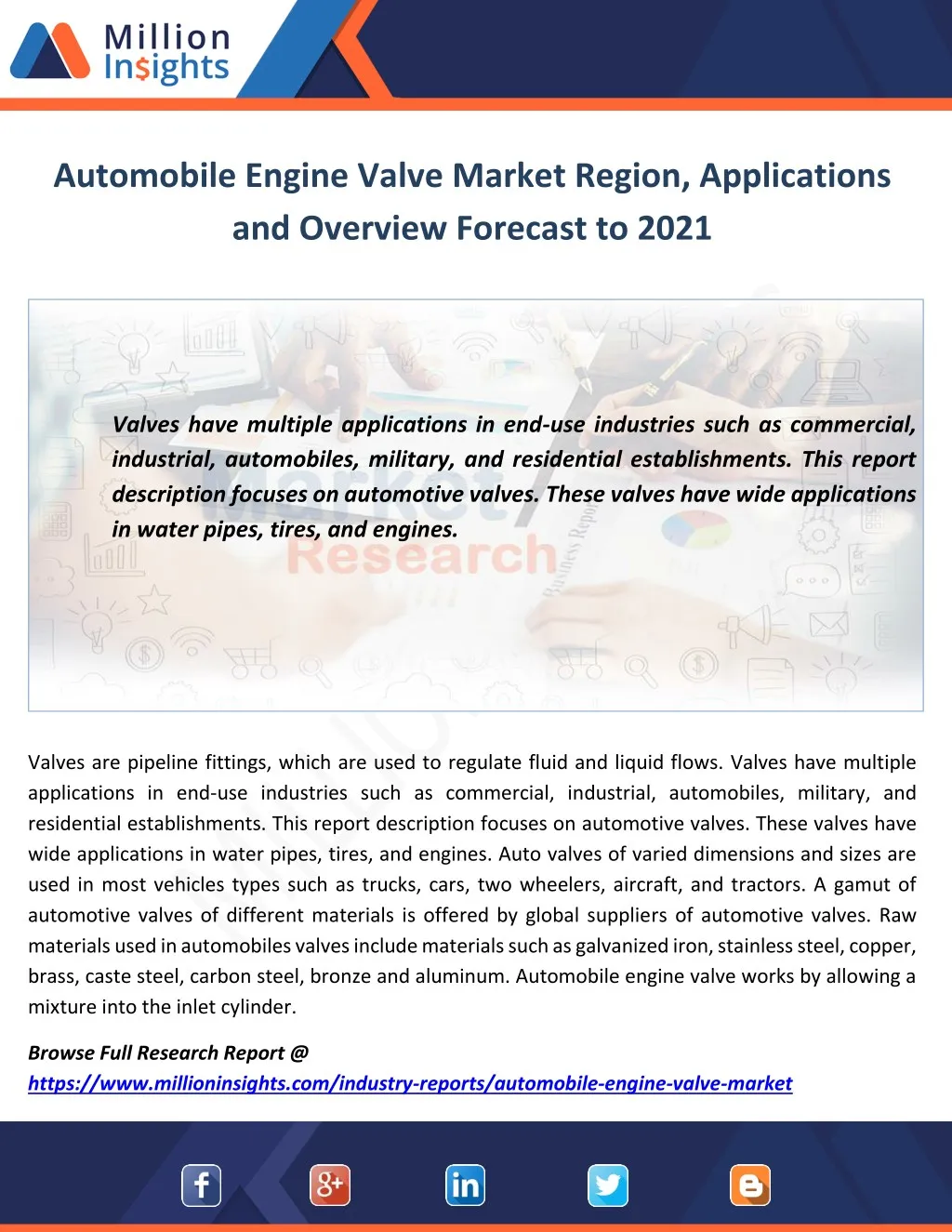 automobile engine valve market region