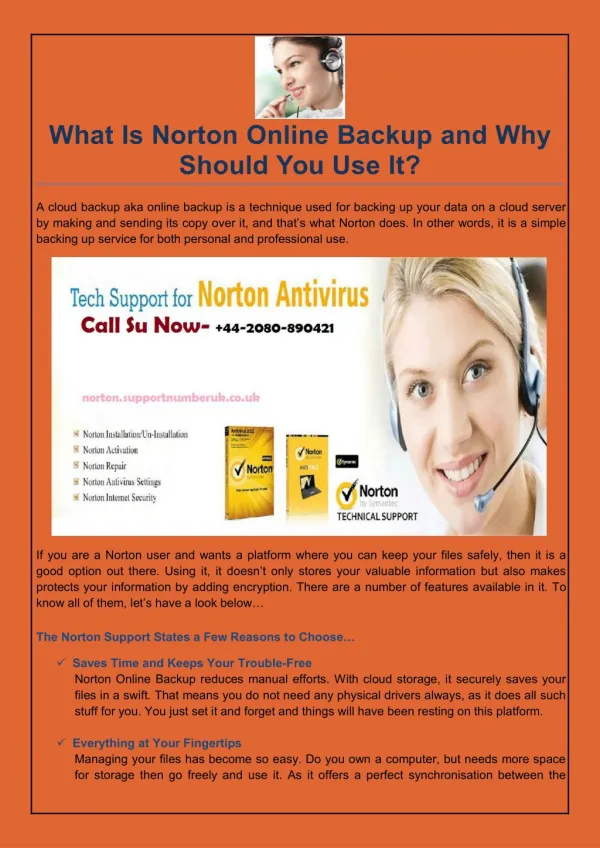 What Is Norton Online Backup and Why Should You Use It?