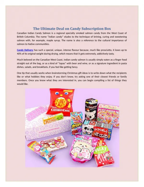 The Ultimate Deal on Candy Subscription Box