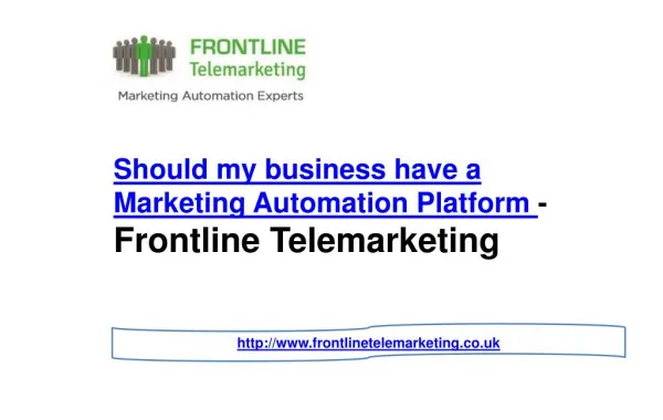 should my business have a marketing automation