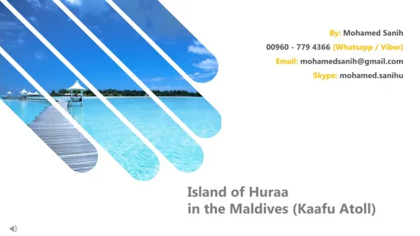 Island of Huraa in the Republic of Maldives - Kaafu Atoll