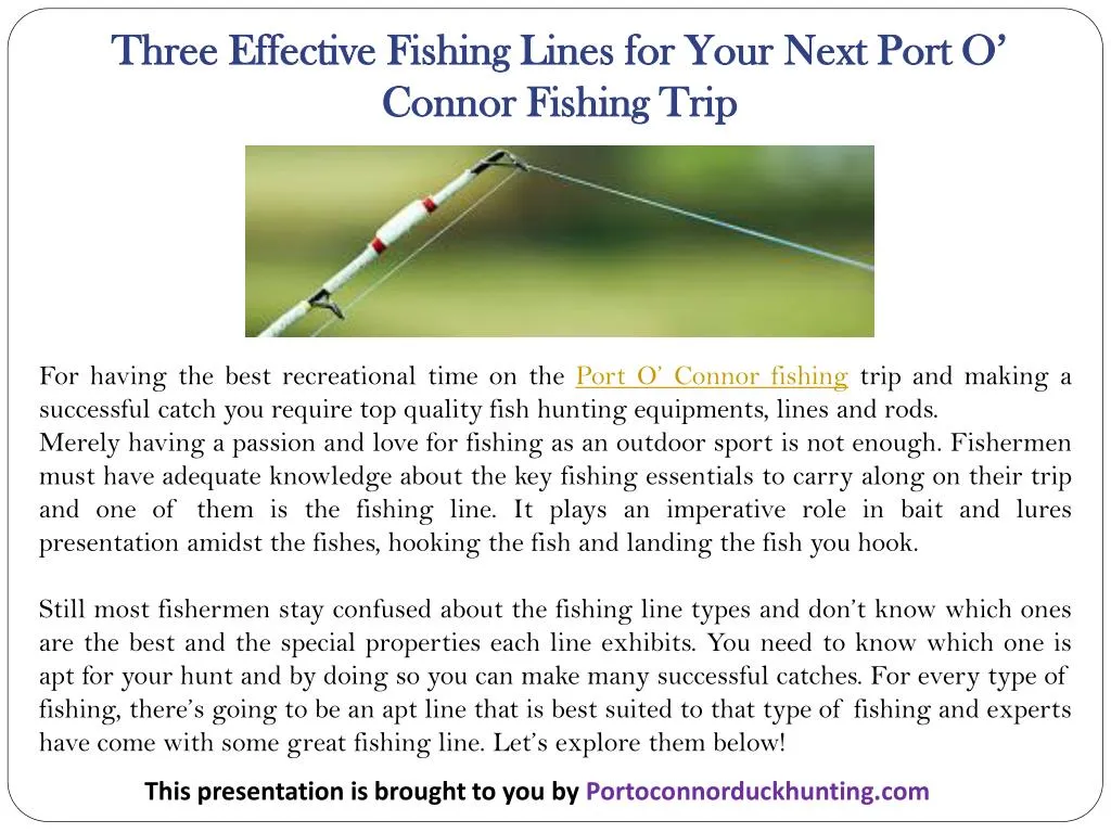 three effective fishing lines for your next port