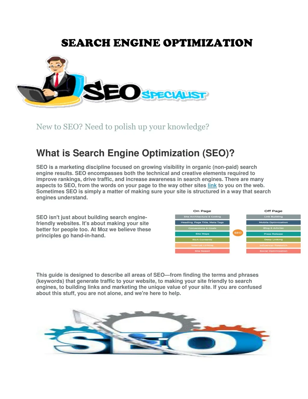 search engine optimization