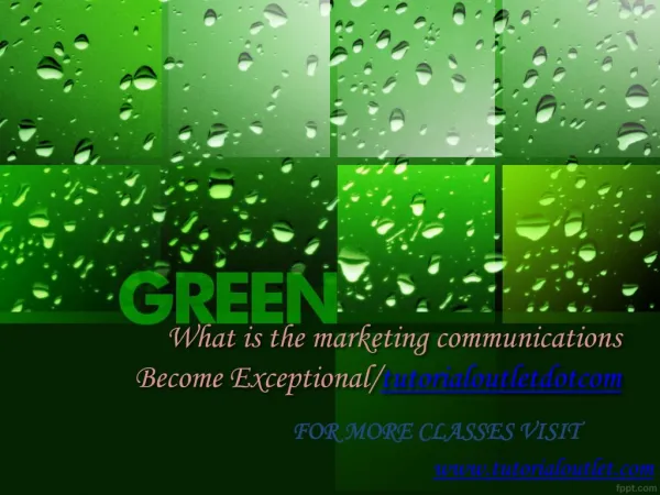 What is the marketing communications Become Exceptional/tutorialoutletdotcom