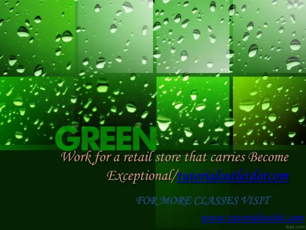 Work for a retail store that carries Become Exceptional/tutorialoutletdotcom