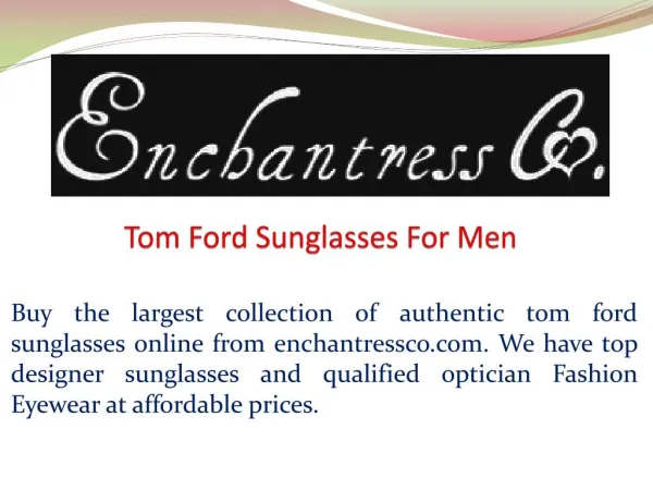 Tom Ford Sunglasses For Men