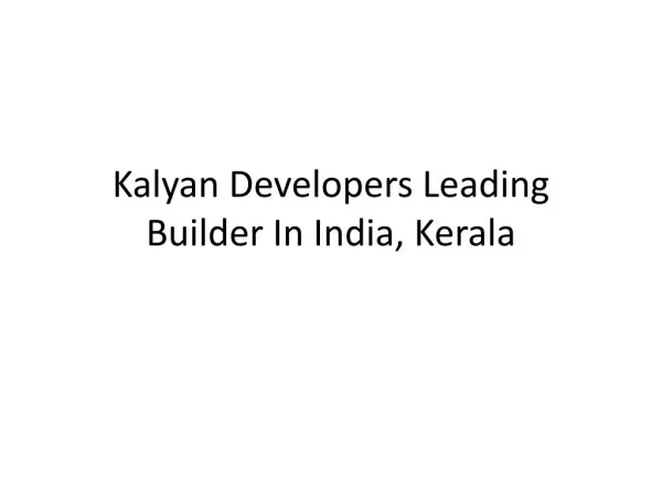 Kalyan Developers