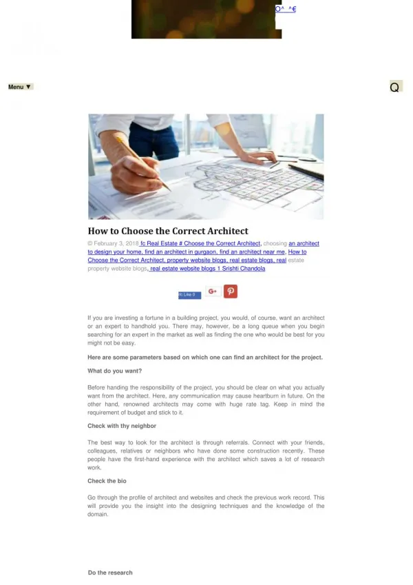 How to Choose the Correct Architect