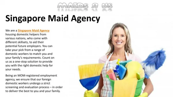 Maid Agency In Singapore