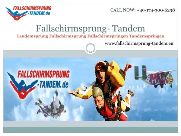 Tandemsprung Fallschirmsprung Fallschirmspringen Tandemspringen