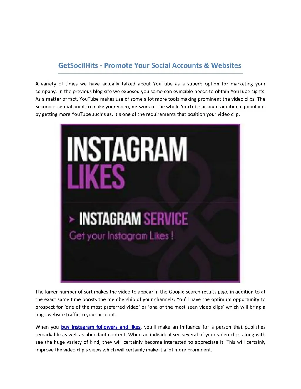 getsocilhits promote your social accounts websites