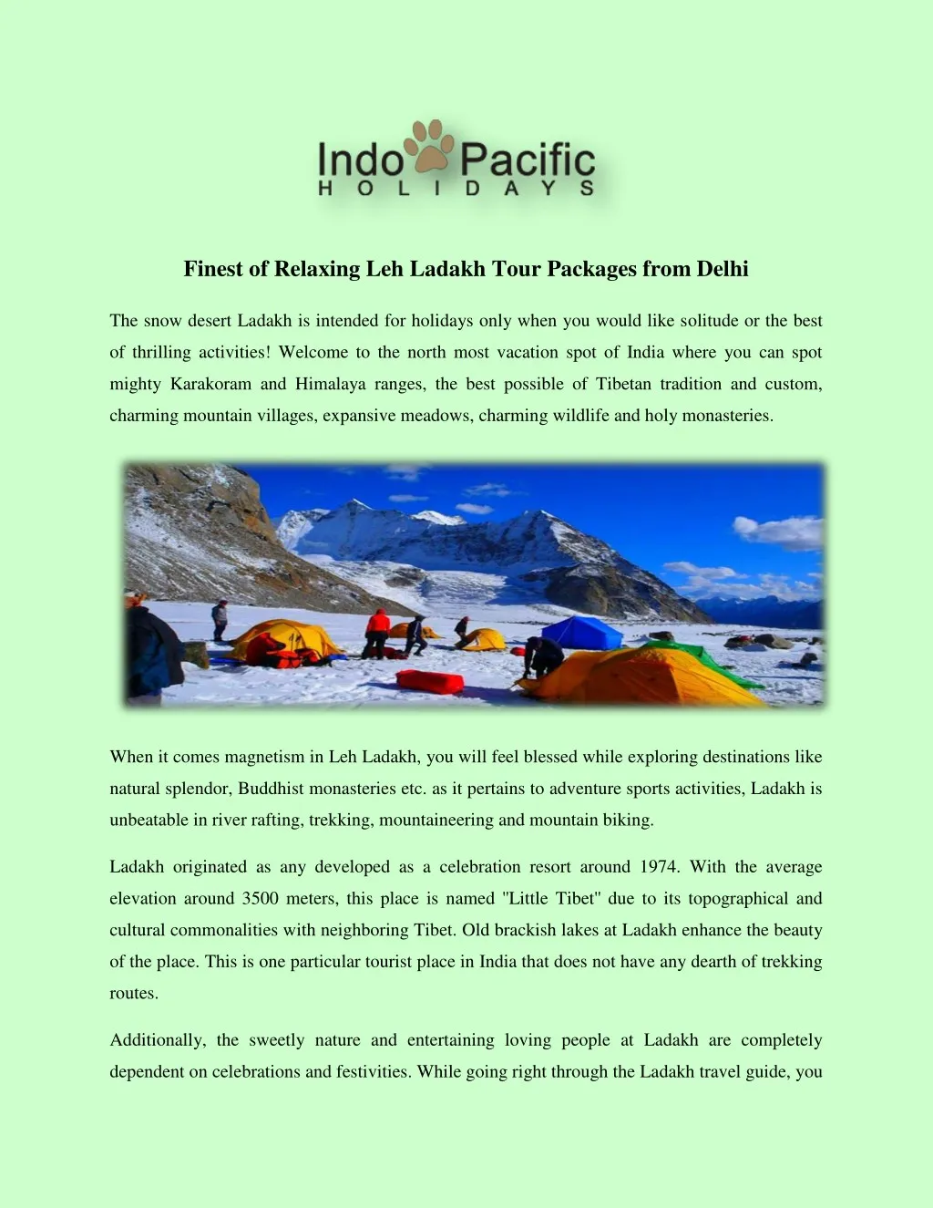 finest of relaxing leh ladakh tour packages from