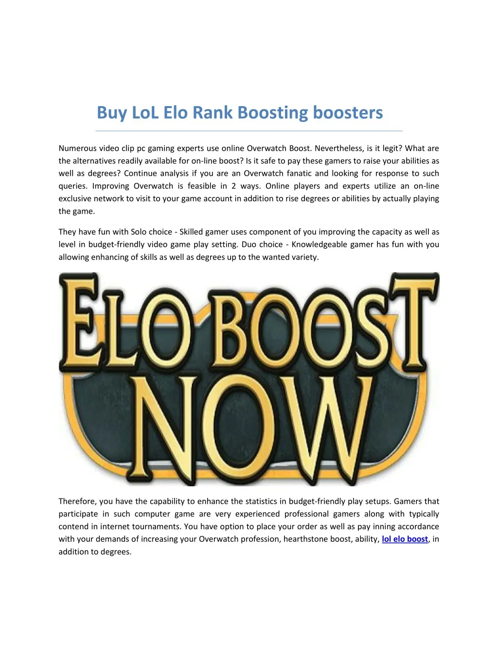 buy lol elo rank boosting boosters
