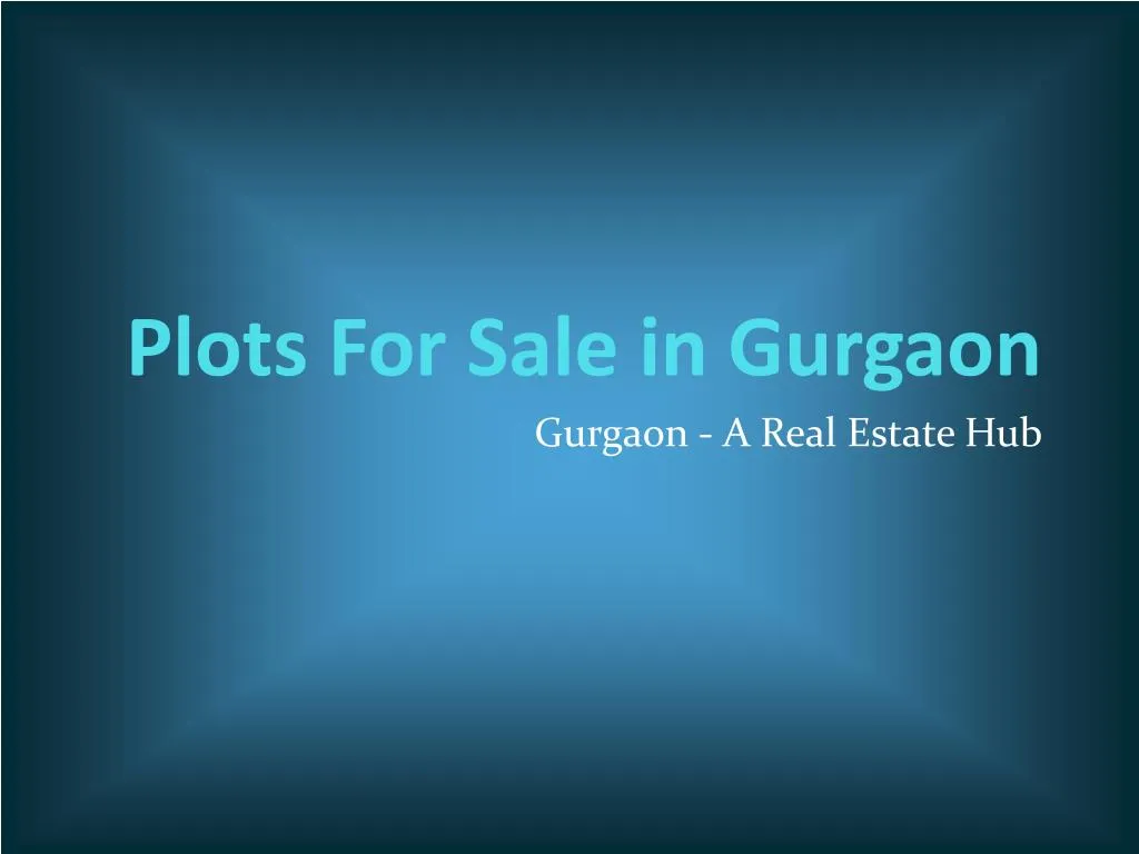 plots for sale in gurgaon