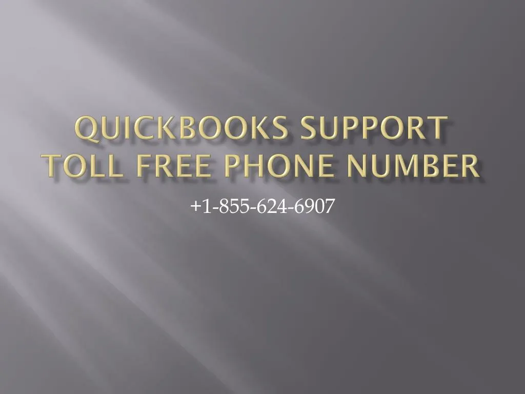 quickbooks support toll free phone number