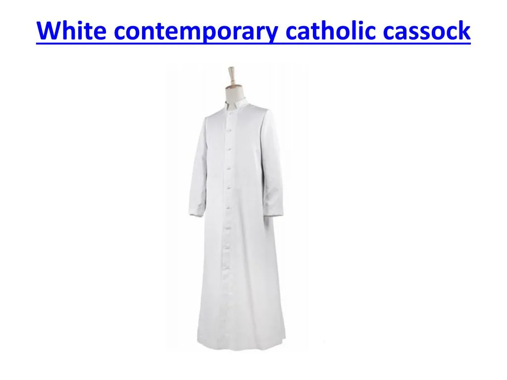 white contemporary catholic cassock