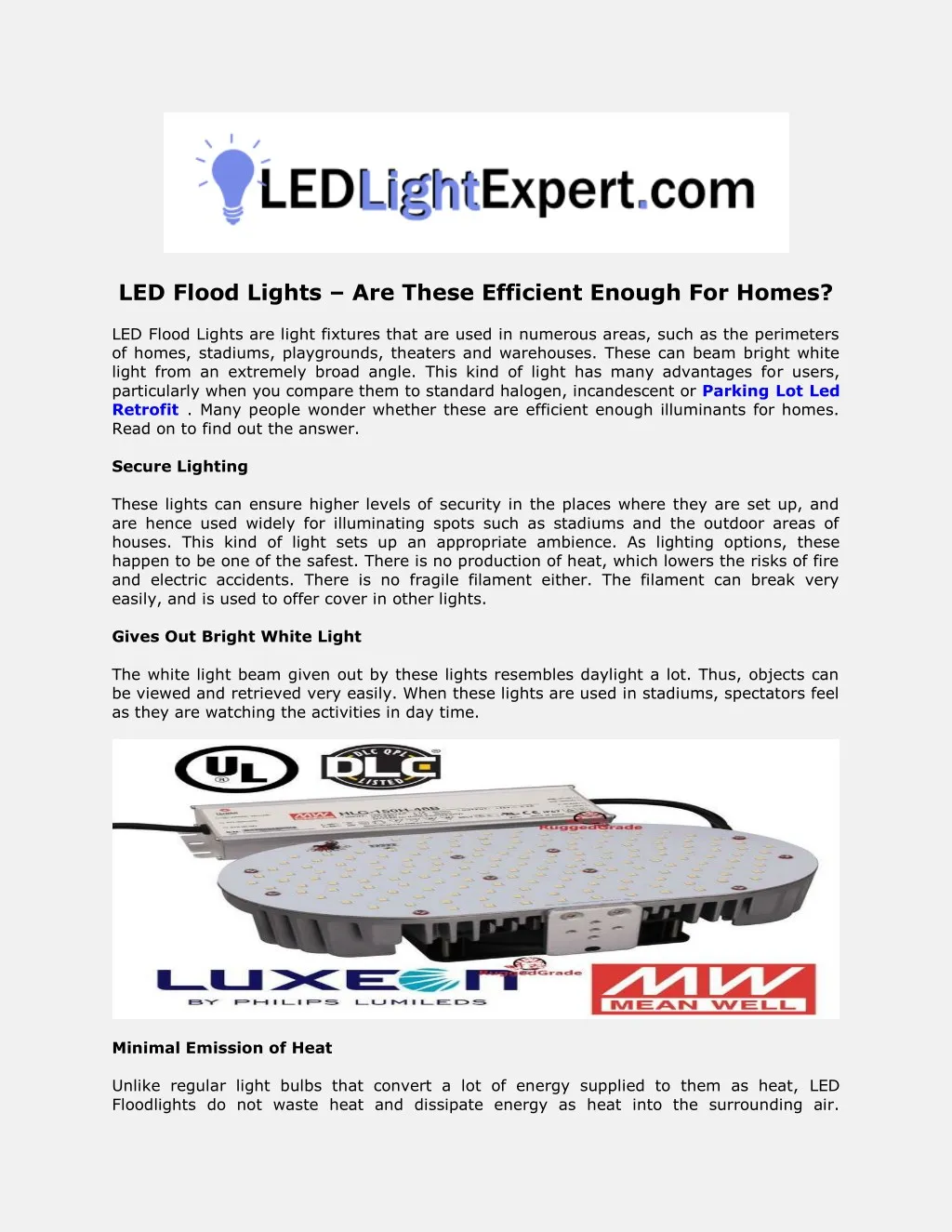 led flood lights are these efficient enough