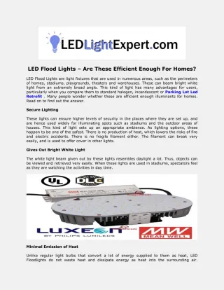 Parking Lot Led Retrofit - slide 1