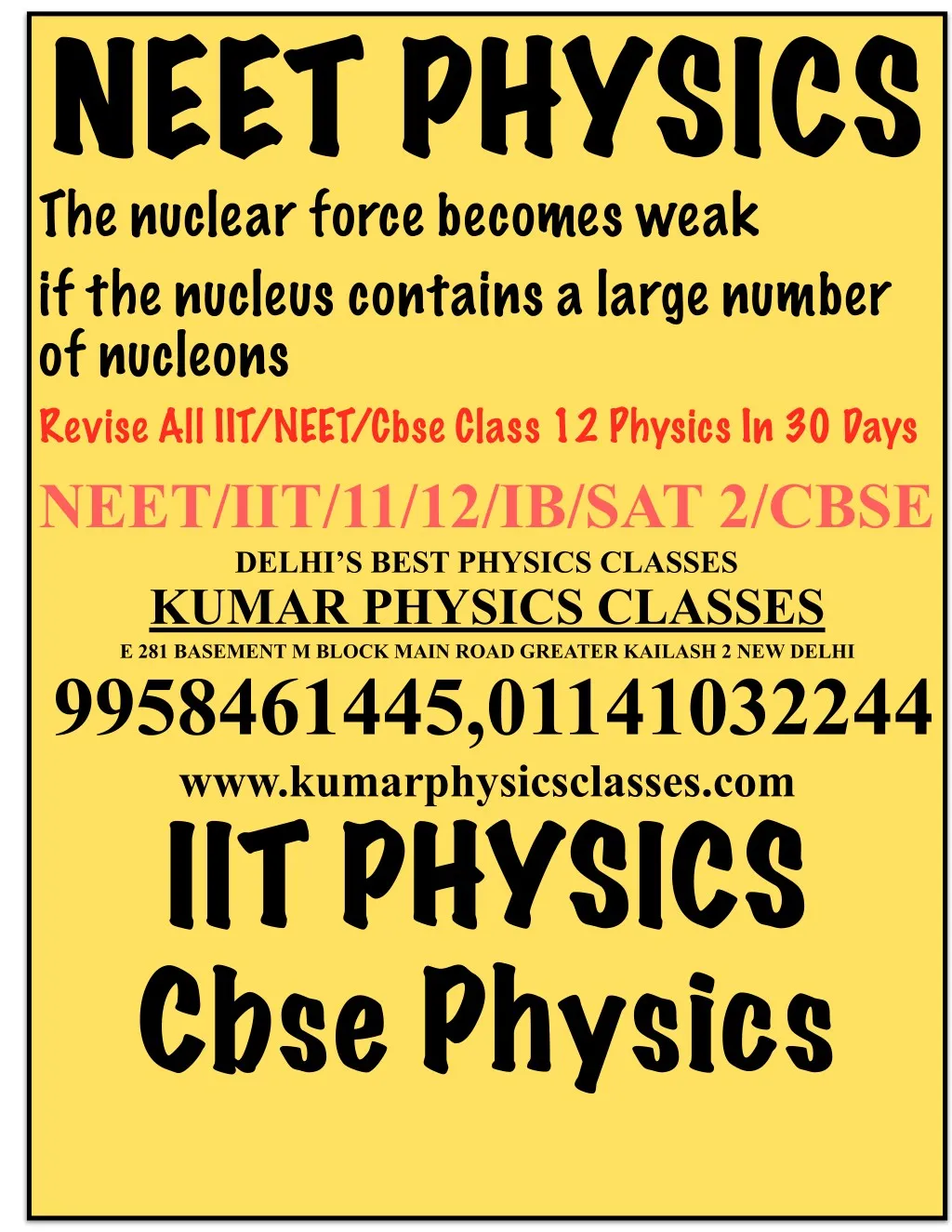 neet mcq s from kumar physics classes