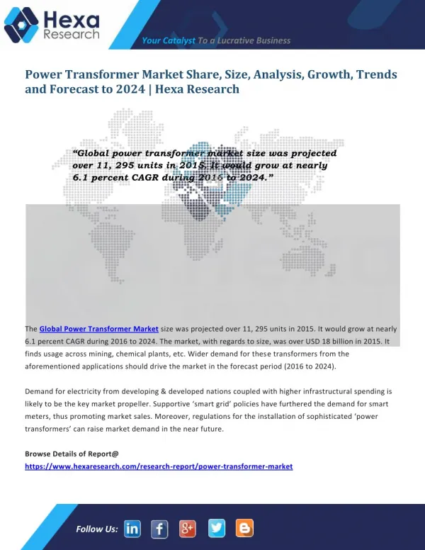 Power Transformer Industry Research Report