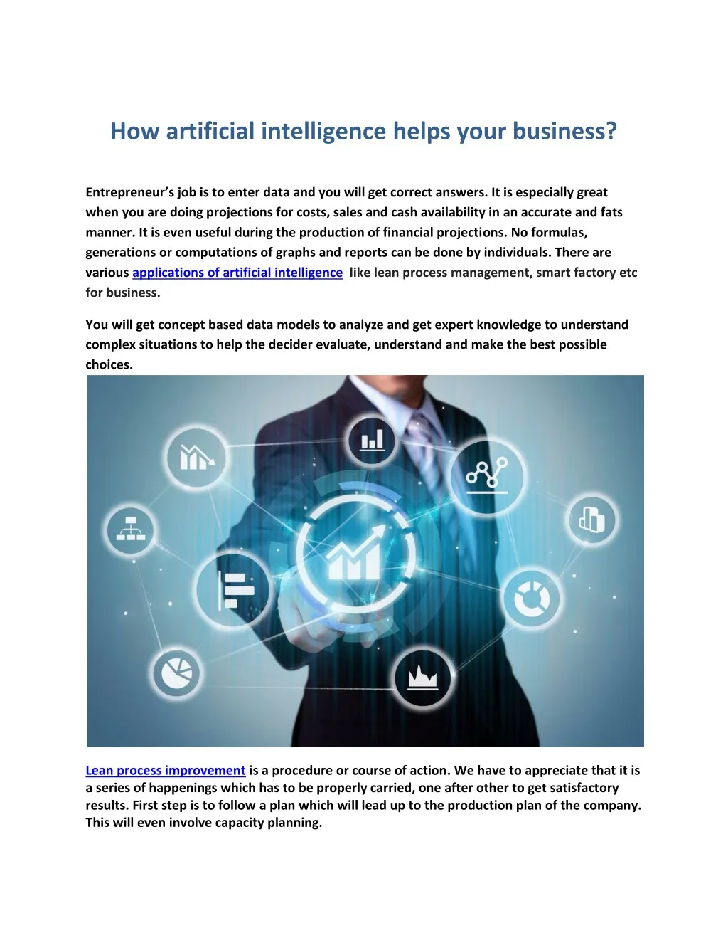 how artificial intelligence helps your business