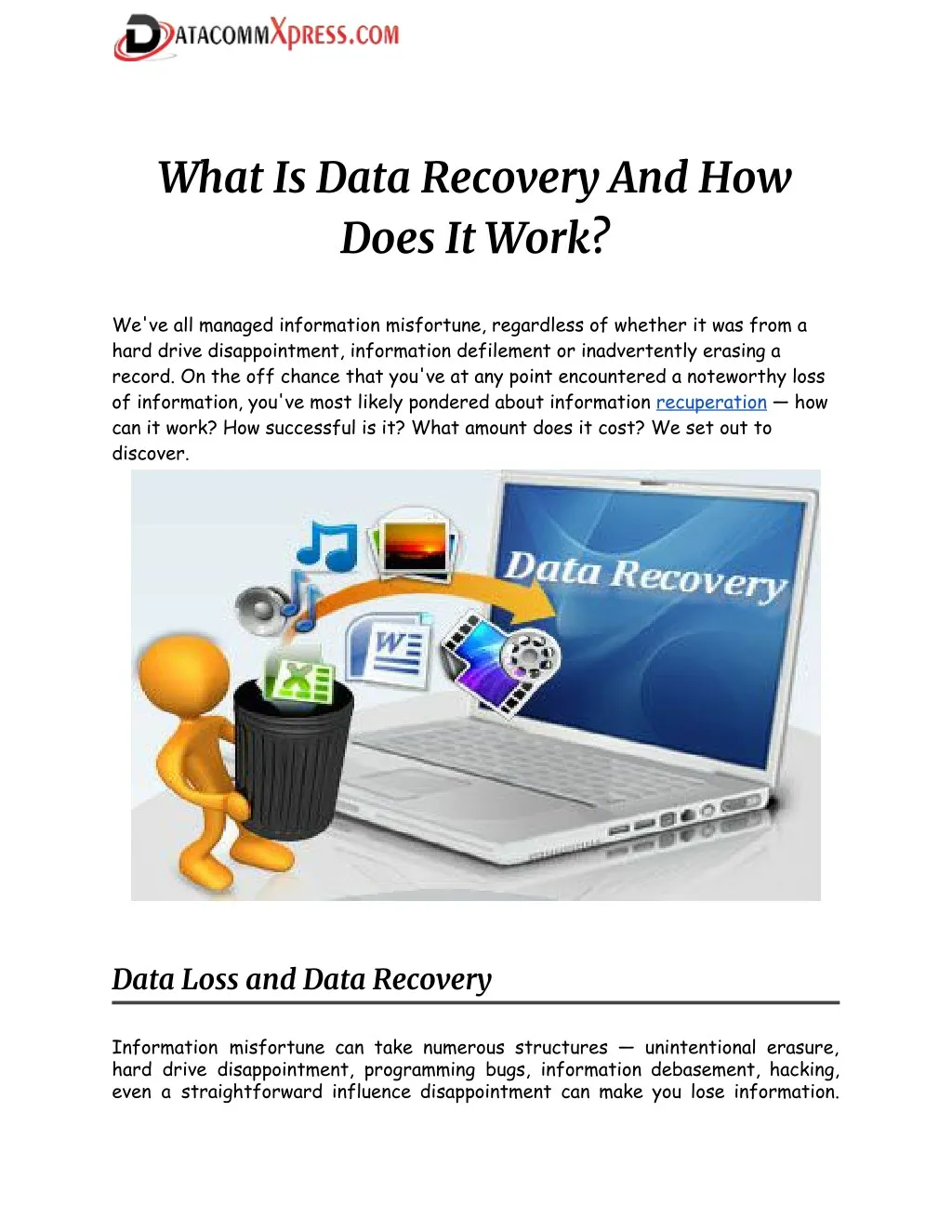 what is data recovery and how does it work
