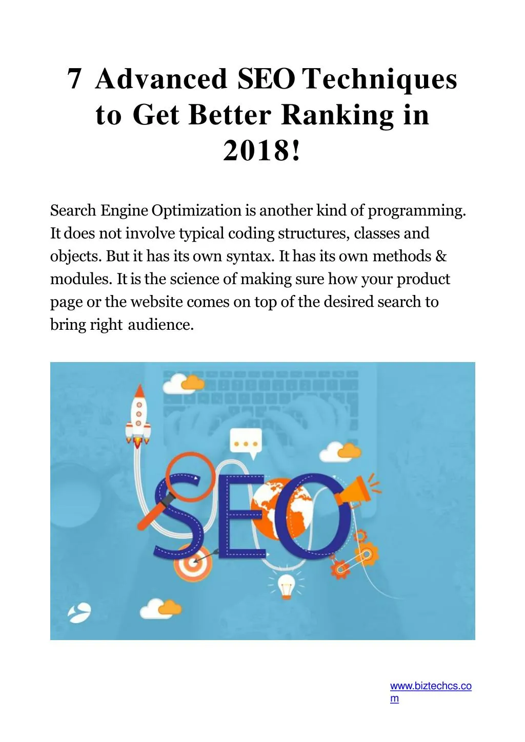 7 advanced seo techniques to get better ranking in 2018