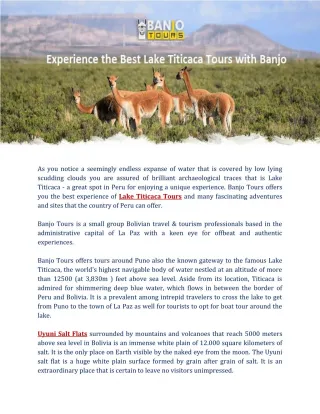 Tours Bolivia - slide 1
