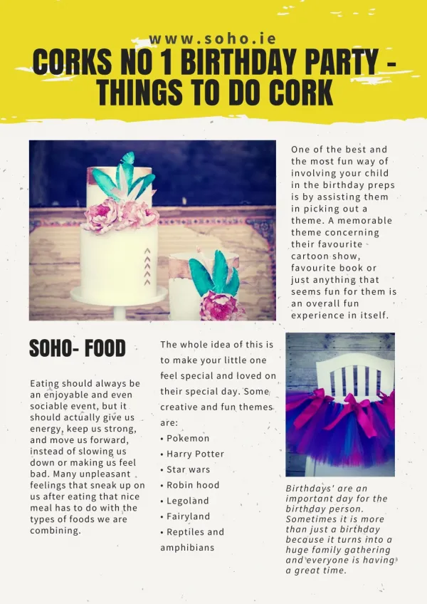 Corks No 1 Birthday Party - Things to do Cork